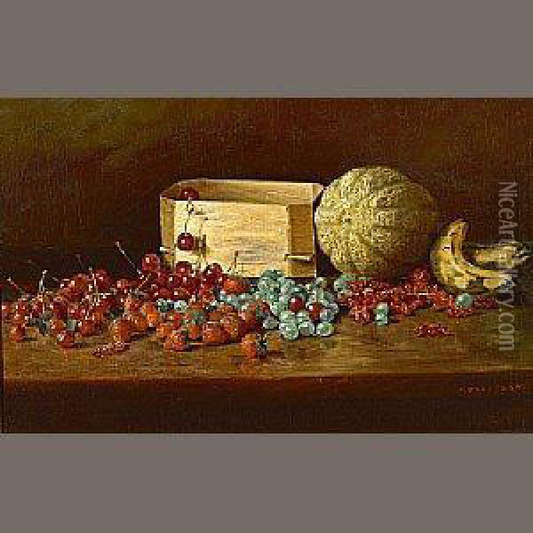 Still Life Of Fruit Oil Painting - Joseph A. Kleitsch