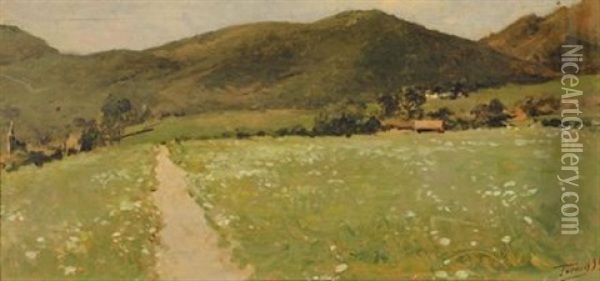 Paesaggi (pair) Oil Painting - Achille Formis