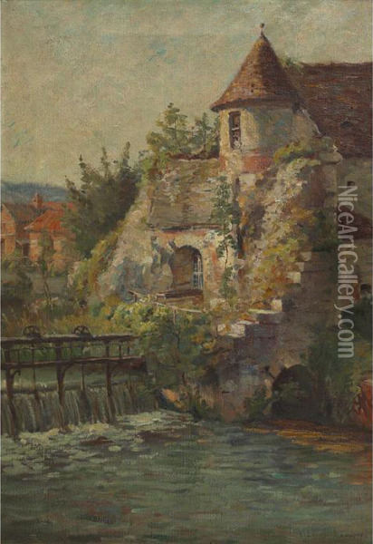 Mill In France Oil Painting - Emma Lambert Cooper