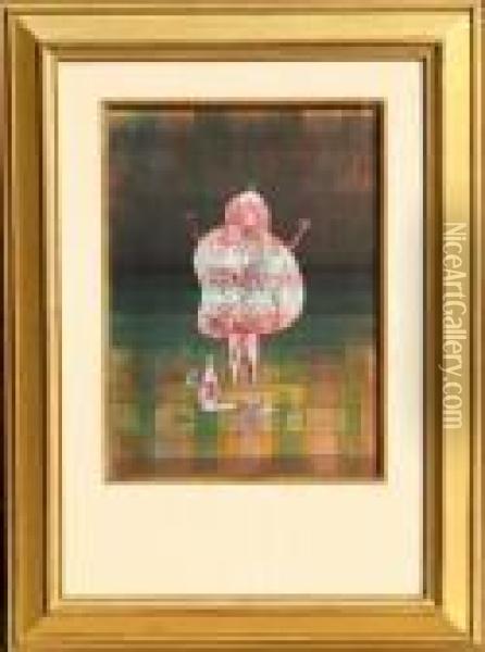 Bauchredner Und Rufer Im Moor (ventiloque Criant Dans Lemarais) Oil Painting - Paul Klee