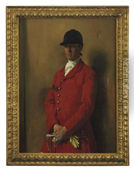 Portrait Of Captain Marshall Roberts, Master Of The South Notts Foxhounds Oil Painting - Sir William Orpen