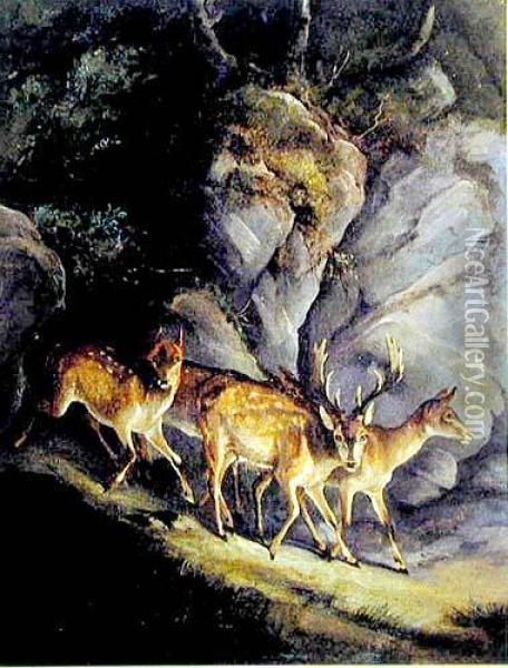 Sarenki, 1850 R. Oil Painting - Carl Hess