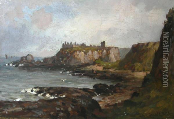 Dunottar Castle, Kincardineshire Oil Painting - John Blake Macdonald