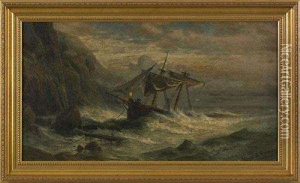 Coastal Scene Oil Painting - Carl Weber