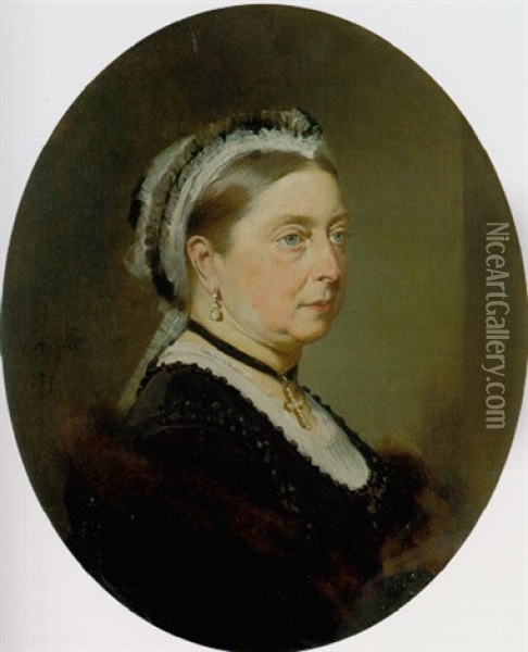 Queen Victoria Oil Painting - Heinrich von Angeli