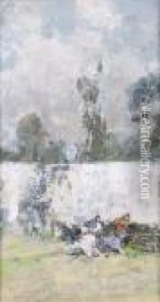 Il Muro Bianco Oil Painting - Giuseppe Casciaro