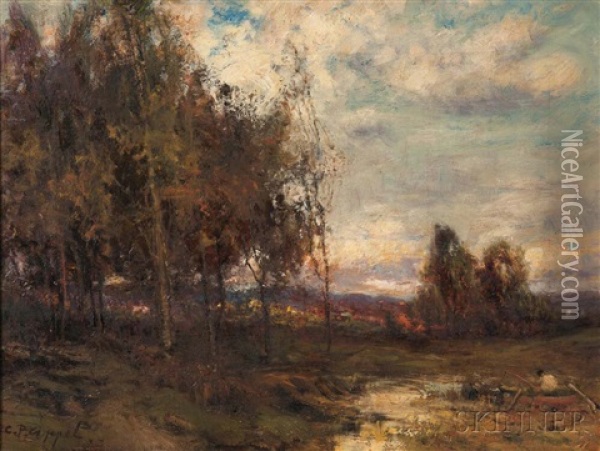 Water Meadow Oil Painting - Charles P. Appel