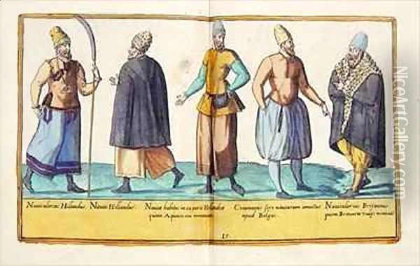 Sixteenth century costumes from 'Omnium Poene Gentium Imagines' 19 Oil Painting - Abraham de Bruyn