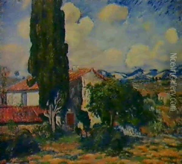 Landschaft In Der Provence Oil Painting - Georges Chenard-Huche