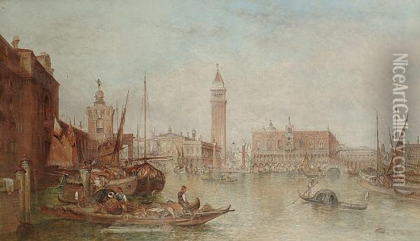 The Ducal Palace, Venice Oil Painting - Alfred Pollentine