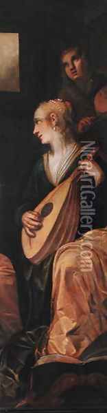 Lute player, 1609 2 Oil Painting - Roelof van Zyll