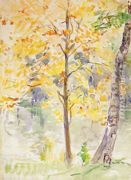 Fall Colors in the Bois de Boulogne Oil Painting - Berthe Morisot