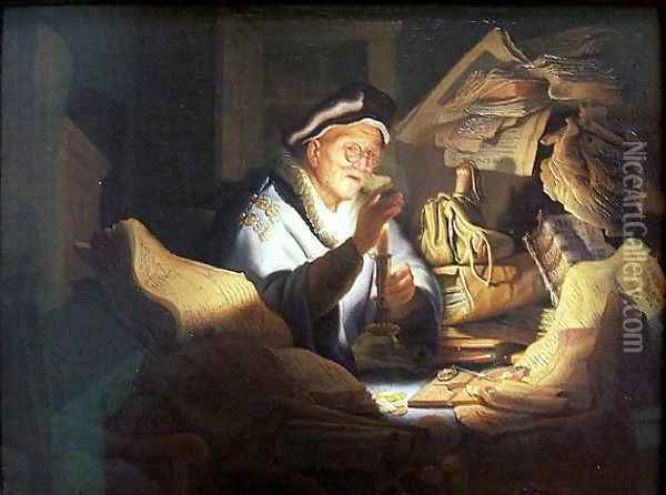 The Money Changer Oil Painting - Rembrandt Van Rijn