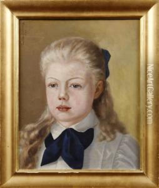 Portratt Av Carin Sparre Oil Painting - Axel C. Ambjorn Sparre