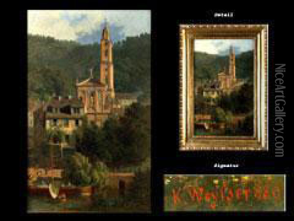 Die Jesuitenkirche Von Heidelberg Am Neckar Oil Painting - Karl Weysser