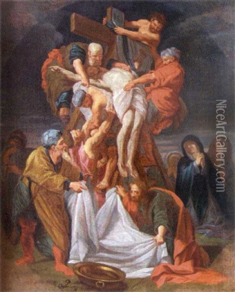 La Descente De Croix Oil Painting - Jean-baptiste Jouvenet