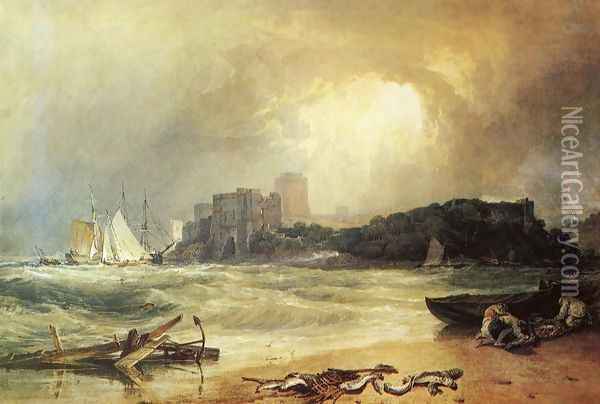 Pembroke Caselt, South Wales: Thunder Storm Approaching Oil Painting - Joseph Mallord William Turner