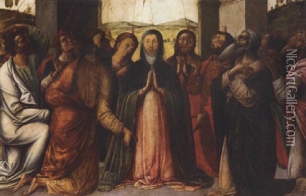 Pentecost Oil Painting - Lazzaro di Jacopo Bastiani
