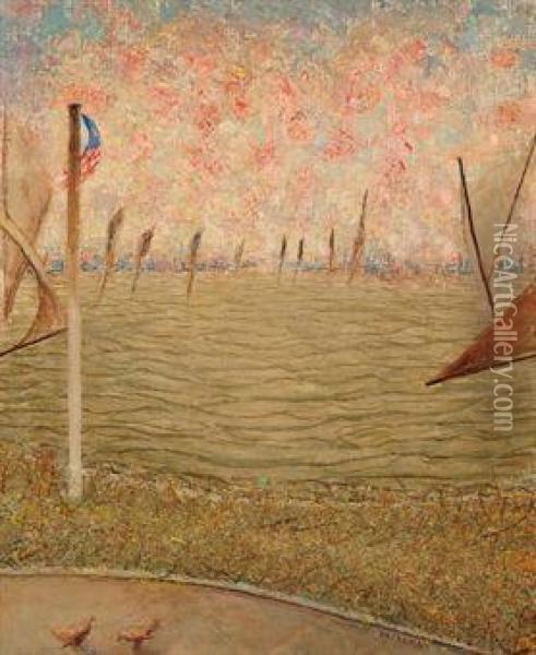 Boat Basin Oil Painting - Arnold Aaron Friedman