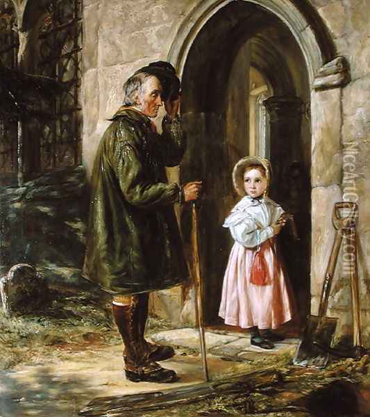 The Contrast Youth and Age Oil Painting - John Callcott Horsley