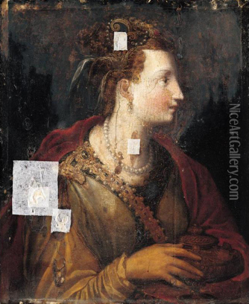 Mary Magdelene Oil Painting - Francesco Morandini da Poppi