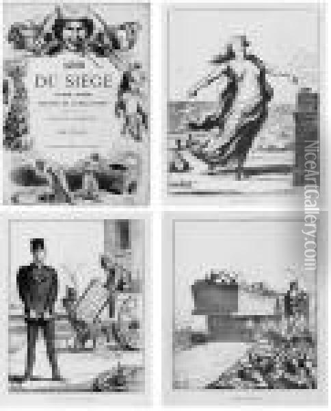Album Du Siege. Par Cham Et 
Daumier. Recueil De Caricatures Publiees Pendant Le Siege Dans Le 
Charivari. Oil Painting - Honore Daumier