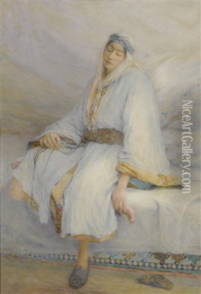 A Moroccan In Repose Oil Painting - Louis Auguste Girardot