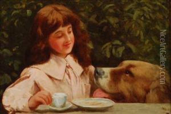 Tea For Two Oil Painting - Henry Macbeth-Raeburn