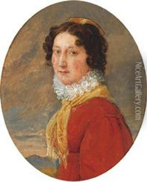 Portrat Von Jeanne Suzanne Constantin. Oil Painting - Auguste-Aristide-Fernand Constantin