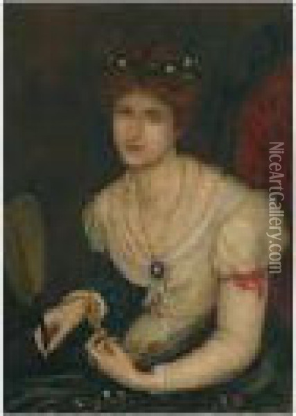 Portrait Of A Young Woman Oil Painting - Maria Euphrosyne Spartali, later Stillman