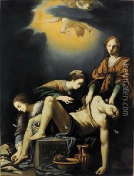 Deposizione Di San Sebastiano Oil Painting - Francesco Vanni