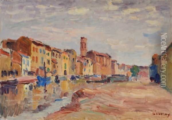 Martigues, Le Port Oil Painting - Abel Louis Alphonse Lauvray