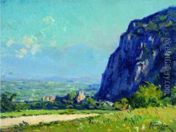 La Route De Villard-de-lans Aux Cotes De Sassenage Oil Painting - Andre Albertin