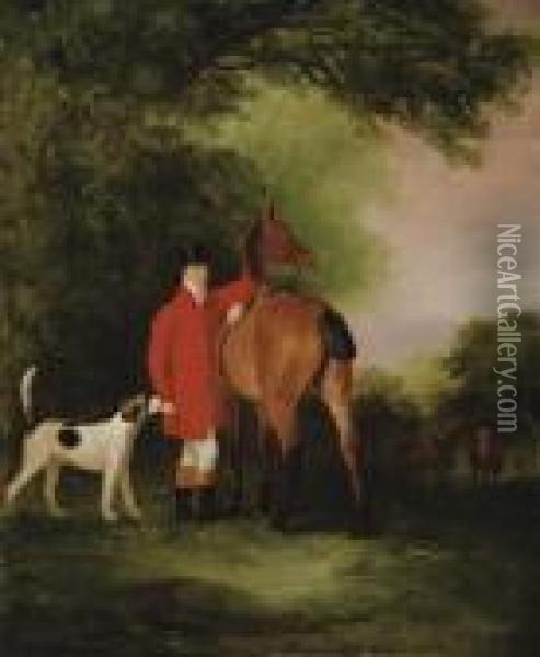 Portrait Of Lord Lismore In A Hunting Coat Oil Painting - John Snr Ferneley