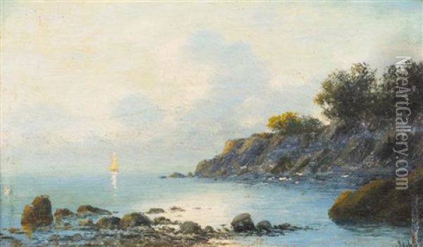Shoreline Oil Painting - Lev Felixovich Lagorio