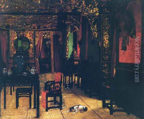 Chinese Interior Oil Painting - Henry Alexander