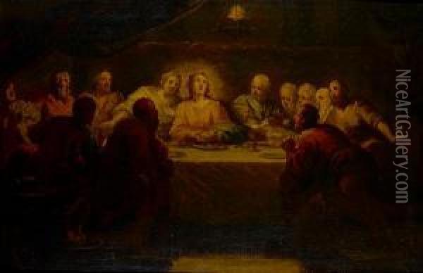 The Last Supper Oil Painting - Johann Michael Rottmayr