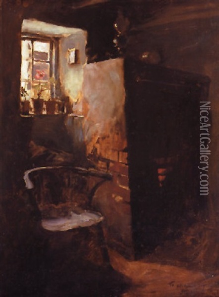 Fireside Oil Painting - Stanhope Forbes