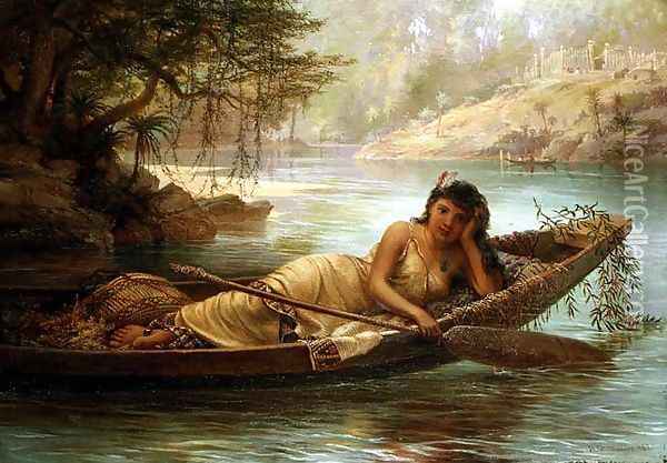 A Young Beauty from the South Seas Oil Painting - Nicholas Chevalier