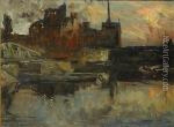 Vue Des Docks Oil Painting - Armand Jamar