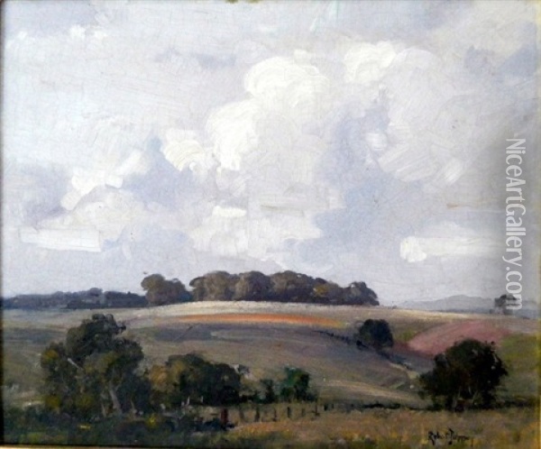 The Fallow Fields Oil Painting - Robert Johnson