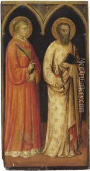 Saints Stephen And Bartholomew Oil Painting - Mariotto Di Nardo