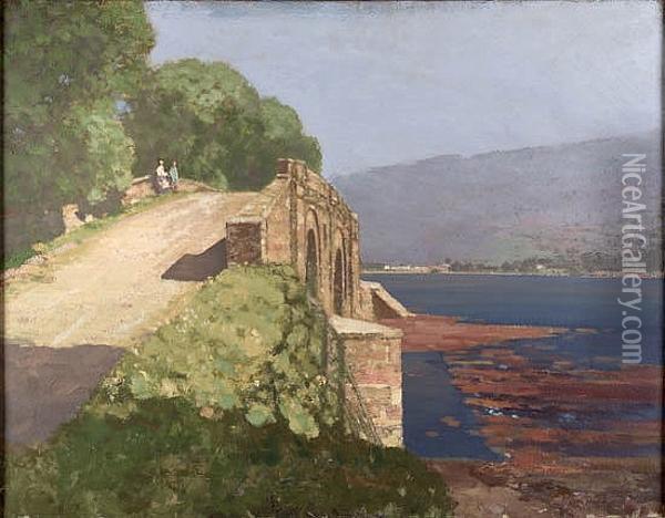 The Bridge At Inveraray Oil Painting - George Houston