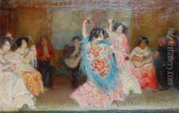 Spanish Dancers Oil Painting - Claude Marks