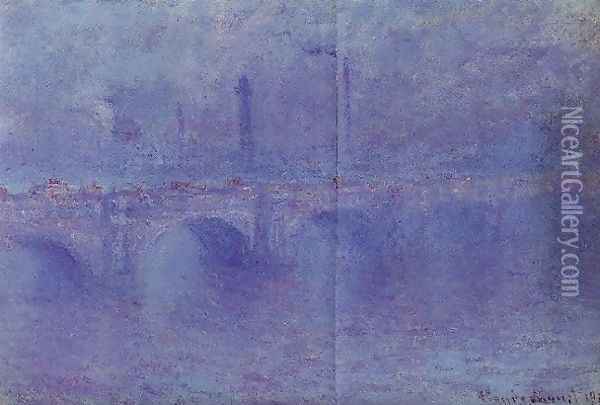 Waterloo Bridge Fog Effect Oil Painting - Claude Oscar Monet