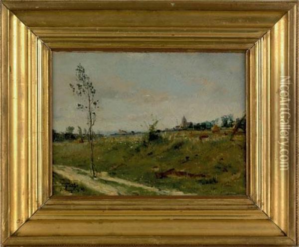 Landscape Oil Painting - Eugene Baptiste E. Dauphin