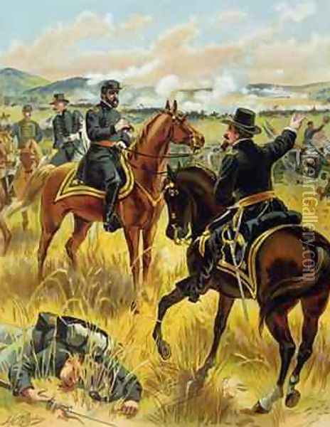 Major General George Meade at the battle of Gettysburg on July 2nd 1863 1900 Oil Painting - Henry Alexander Ogden