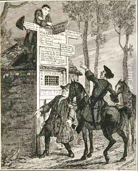 Jack escapes from the cage at Willesden Oil Painting - George Cruikshank I