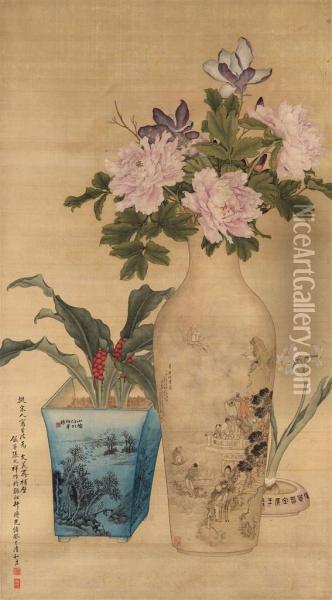 Flowers Oil Painting - Qian Hui'An