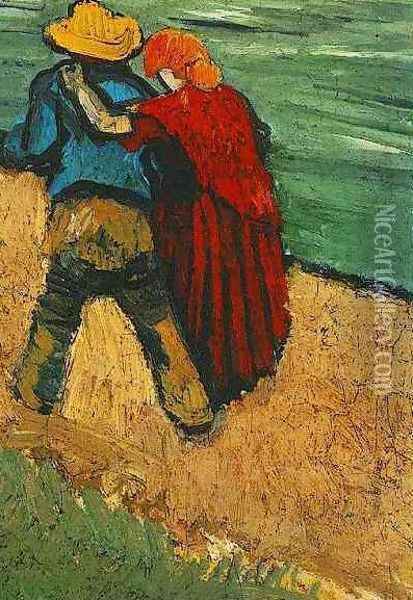 Two Lovers (Fragment) Oil Painting - Vincent Van Gogh
